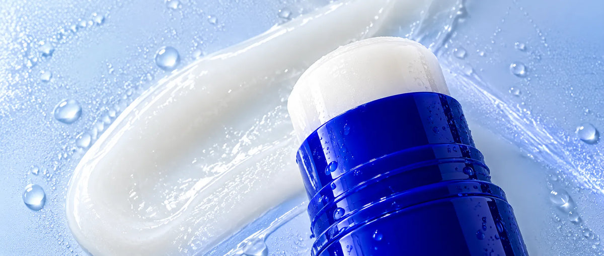 Close-up of the finished CRYOPOP stick with the cap off and the balm visible